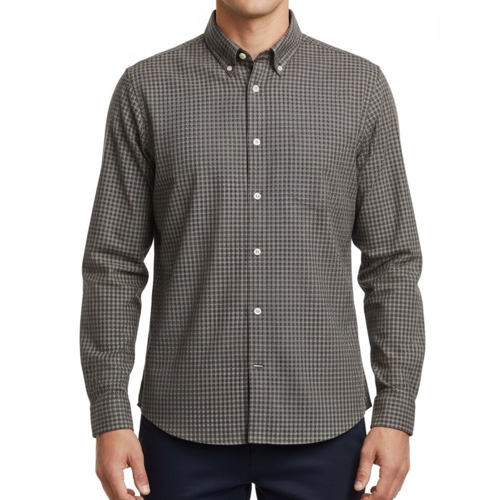 J.Crew Shirt Mens XL Brown Plaid Button Down Long Sleeve Soft‎ Slim Fit